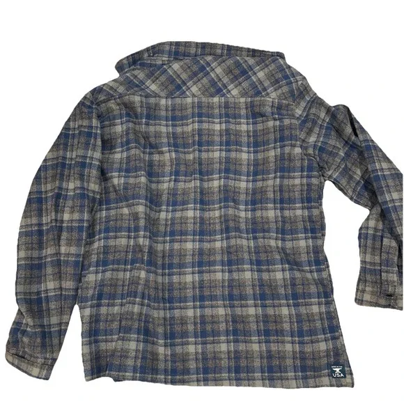 Hawthorne Holy Smokes Flannel Made In The USA  XL 100% Heavy Cotton gorpcore - Picture 6 of 7